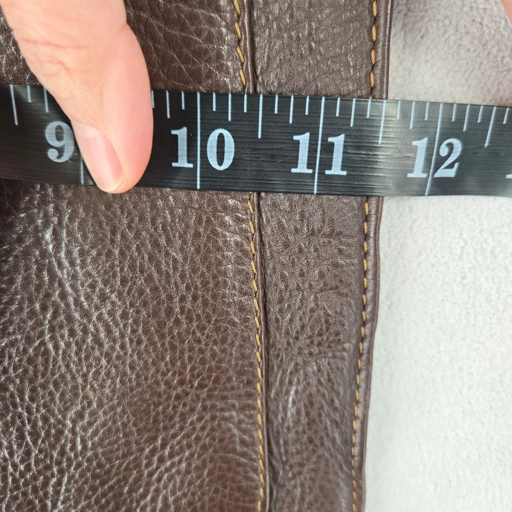 Brown Genuine Leather Crossbody Bag Adjustable Strap Distressed Vintage